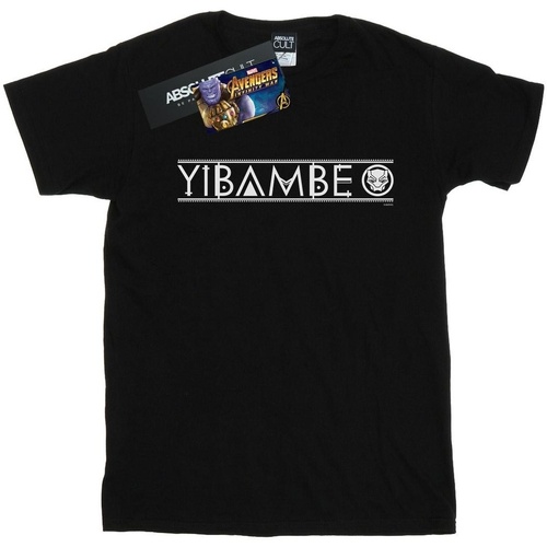 textil Niña Camisetas manga larga Marvel Avengers Infinity War Black Panther Yibambe Negro