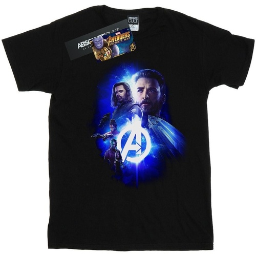 textil Niña Camisetas manga larga Marvel Avengers Infinity War Cap Bucky Team Up Negro