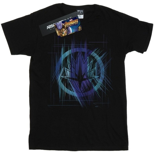 textil Niña Camisetas manga larga Marvel Avengers Infinity War Guardian Lines Negro