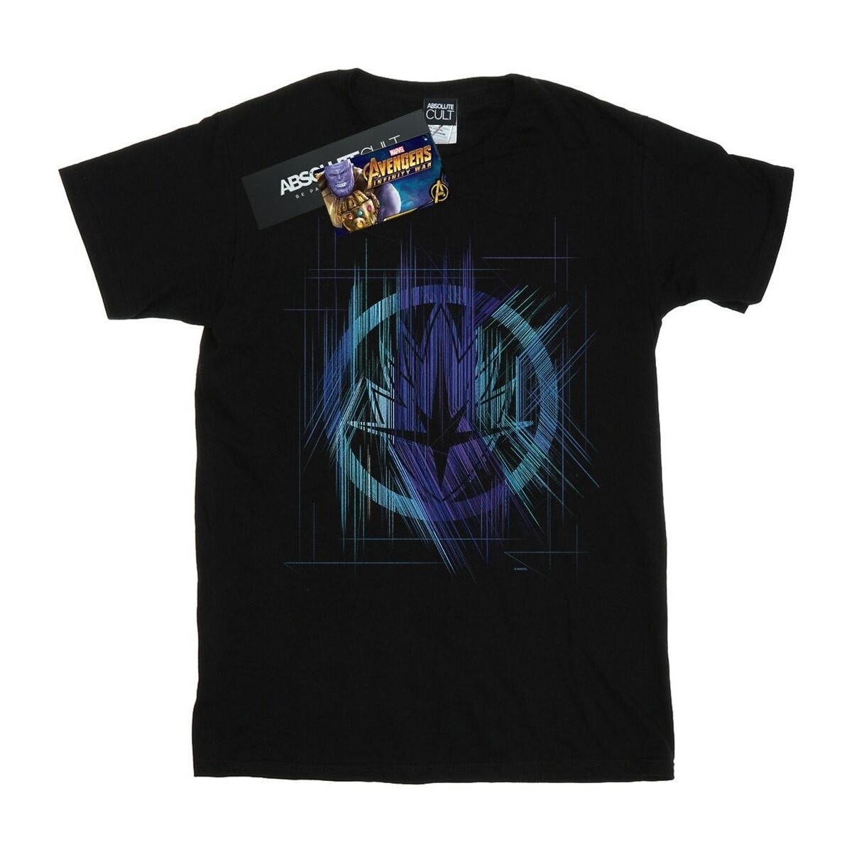 textil Niña Camisetas manga larga Marvel Avengers Infinity War Guardian Lines Negro