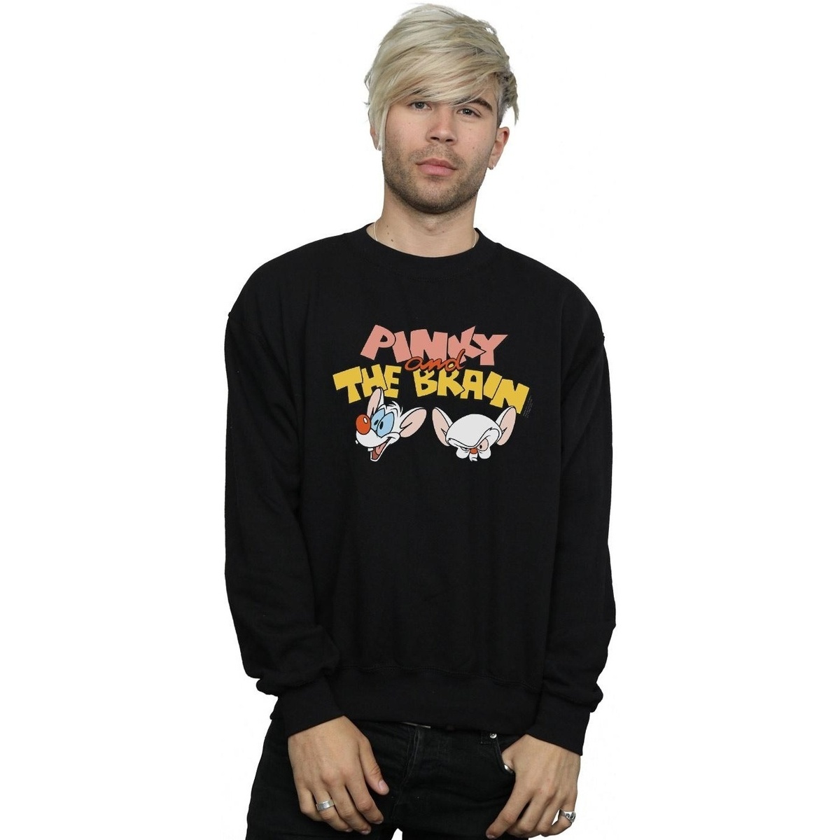 textil Hombre Sudaderas Animaniacs Pinky And The Brain Heads Negro