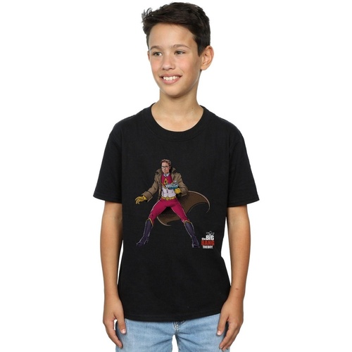 textil Niño Camisetas manga corta The Big Bang Theory Leonard Superhero Negro