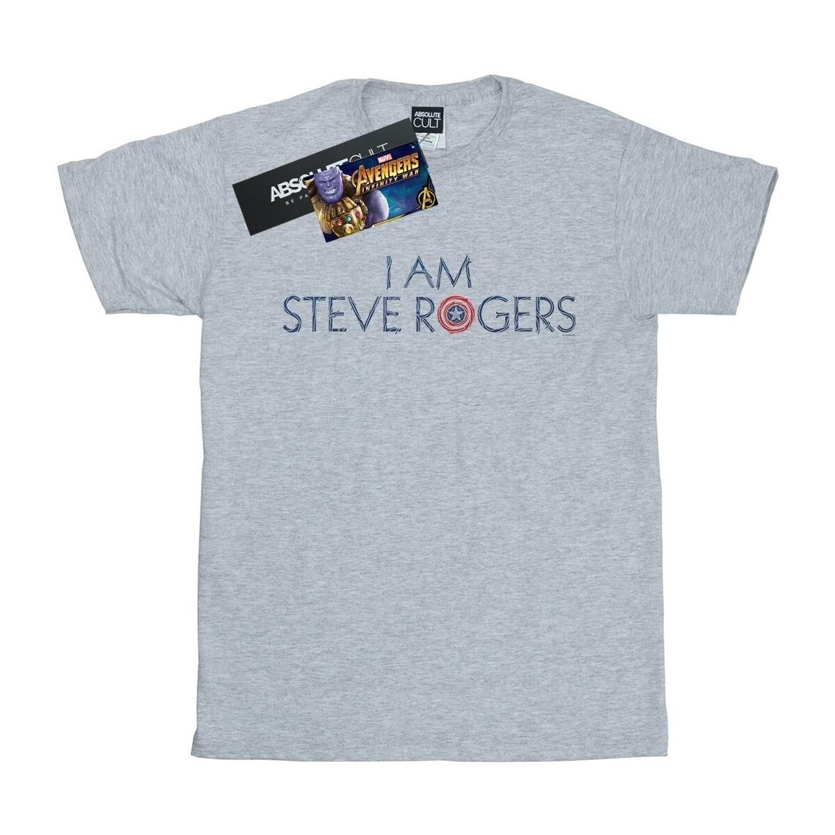 textil Niña Camisetas manga larga Marvel Avengers Infinity War I Am Steve Rogers Gris