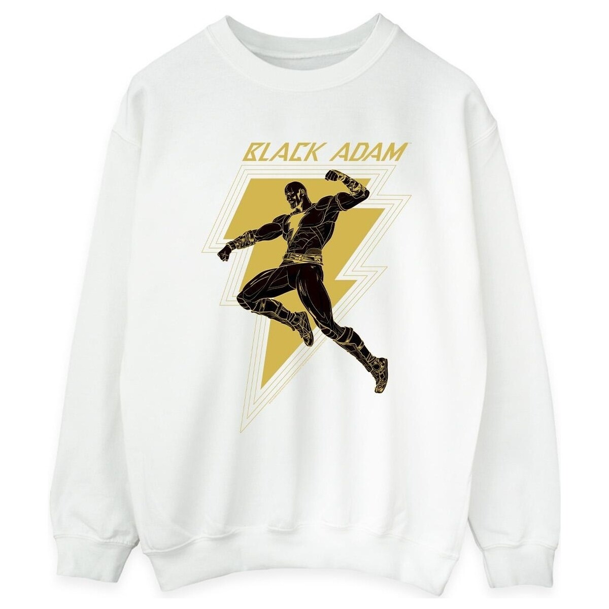 textil Mujer Sudaderas Dc Comics Black Adam Golden Bolt Chest Blanco