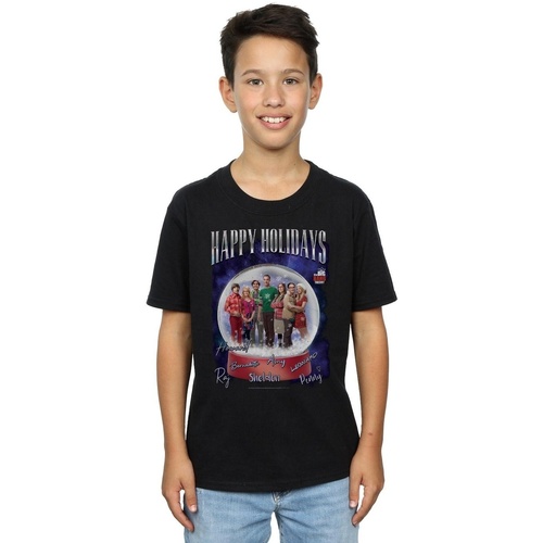 textil Niño Tops y Camisetas The Big Bang Theory Happy Holidays Negro