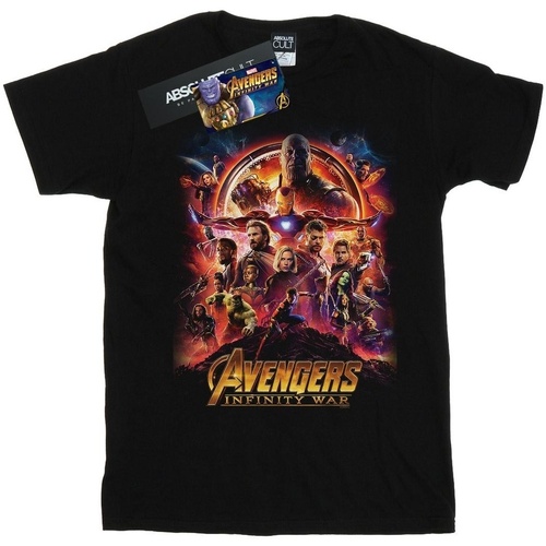 textil Niña Camisetas manga larga Marvel Avengers Infinity War Movie Poster Negro