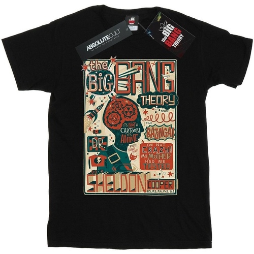 textil Niña Camisetas manga larga Big Bang Theory Infographic Poster Negro