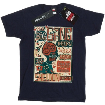textil Niña Camisetas manga larga Big Bang Theory Infographic Poster Azul