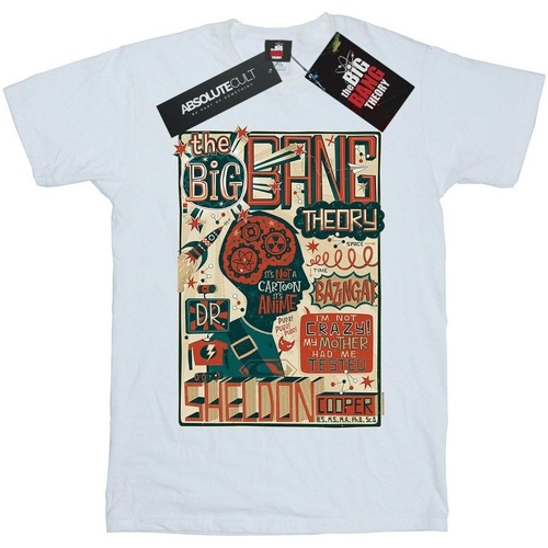 textil Niña Camisetas manga larga Big Bang Theory Infographic Poster Blanco