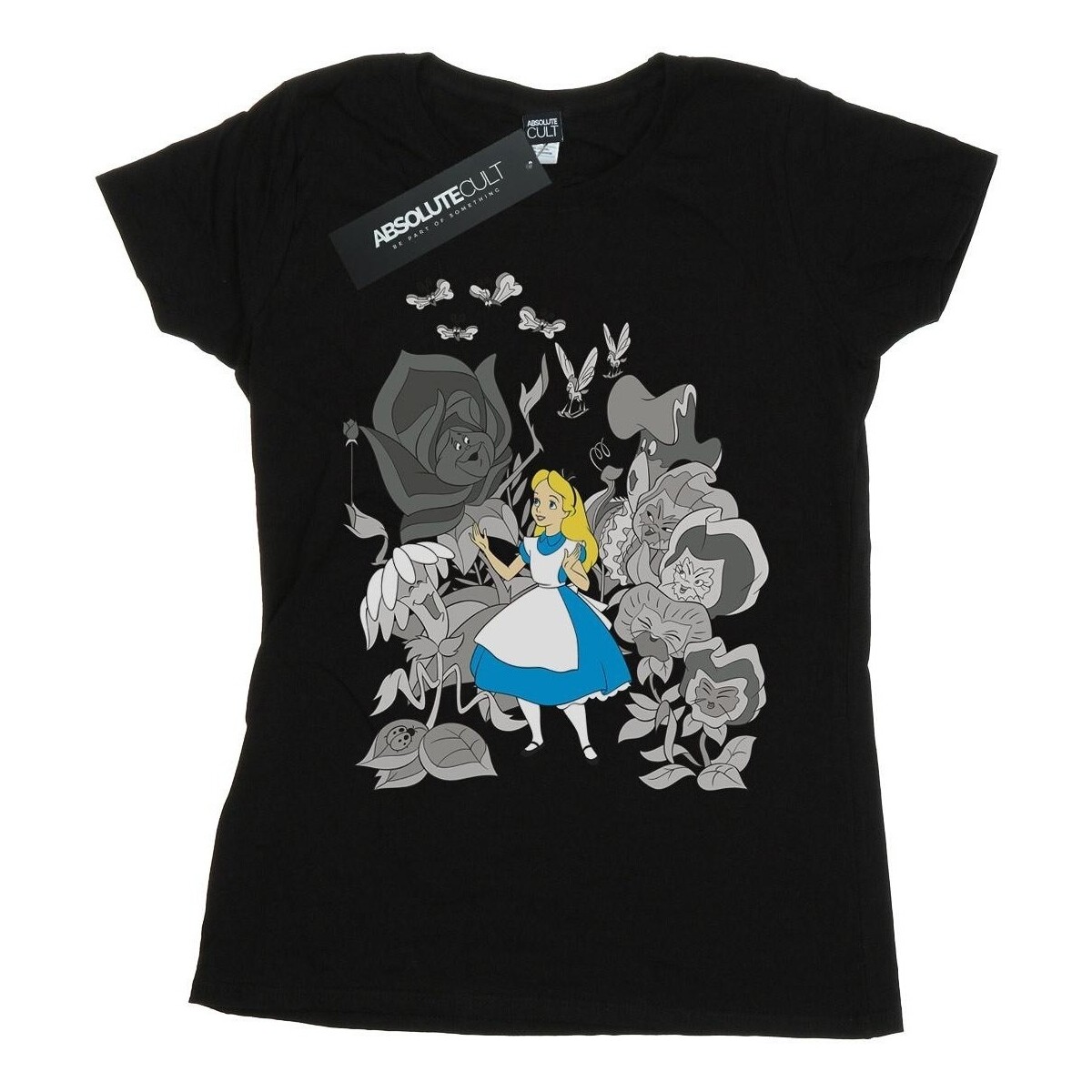 textil Mujer Camisetas manga larga Disney Alice In Wonderland Flowers Negro