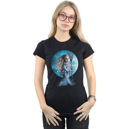 textil Mujer Camisetas manga larga Dc Comics Aquaman Queen Atlanna Negro