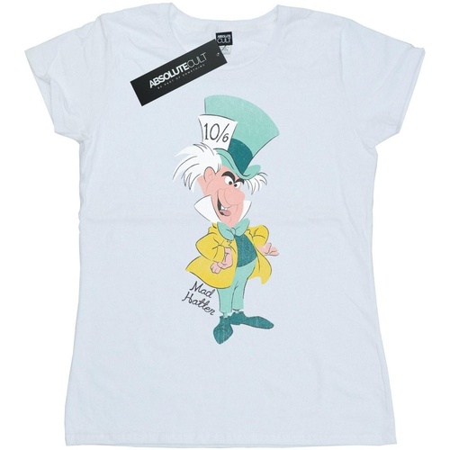 textil Mujer Camisetas manga larga Disney Alice In Wonderland Mad Hatter Classic Blanco