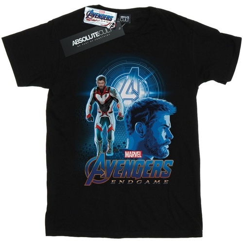 textil Hombre Camisetas manga larga Marvel Avengers Endgame Thor Team Suit Negro