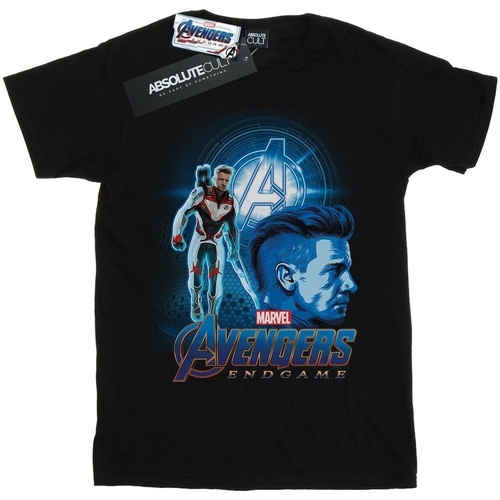 textil Hombre Camisetas manga larga Marvel Avengers Endgame Hawkeye Team Suit Negro