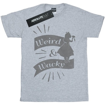 textil Mujer Camisetas manga larga Disney Alice In Wonderland Weird And Wacky Gris