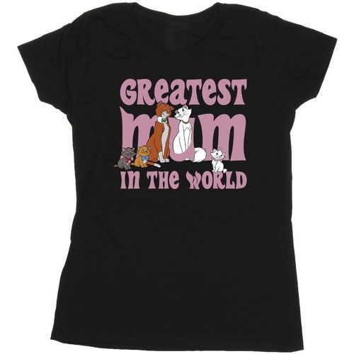 textil Mujer Camisetas manga larga Disney The Aristocats Greatest Mum Negro