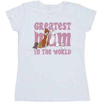 textil Mujer Camisetas manga larga Disney The Aristocats Greatest Mum Blanco