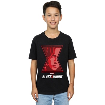 textil Niño Tops y Camisetas Marvel Black Widow Movie Logo Window Negro