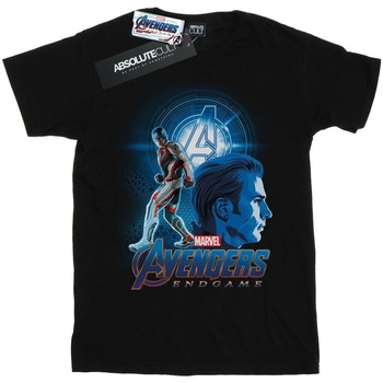 textil Hombre Camisetas manga larga Marvel Avengers Endgame Captain America Team Suit Negro