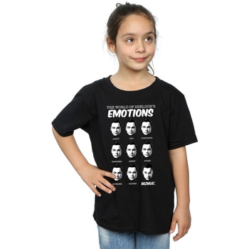 textil Niña Camisetas manga larga The Big Bang Theory Sheldon Emotions Negro
