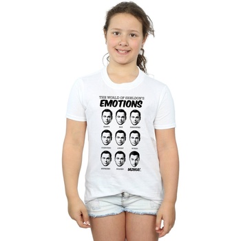 textil Niña Camisetas manga larga The Big Bang Theory Sheldon Emotions Blanco