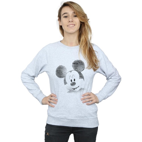 textil Mujer Sudaderas Disney Mickey Mouse Text Face Gris