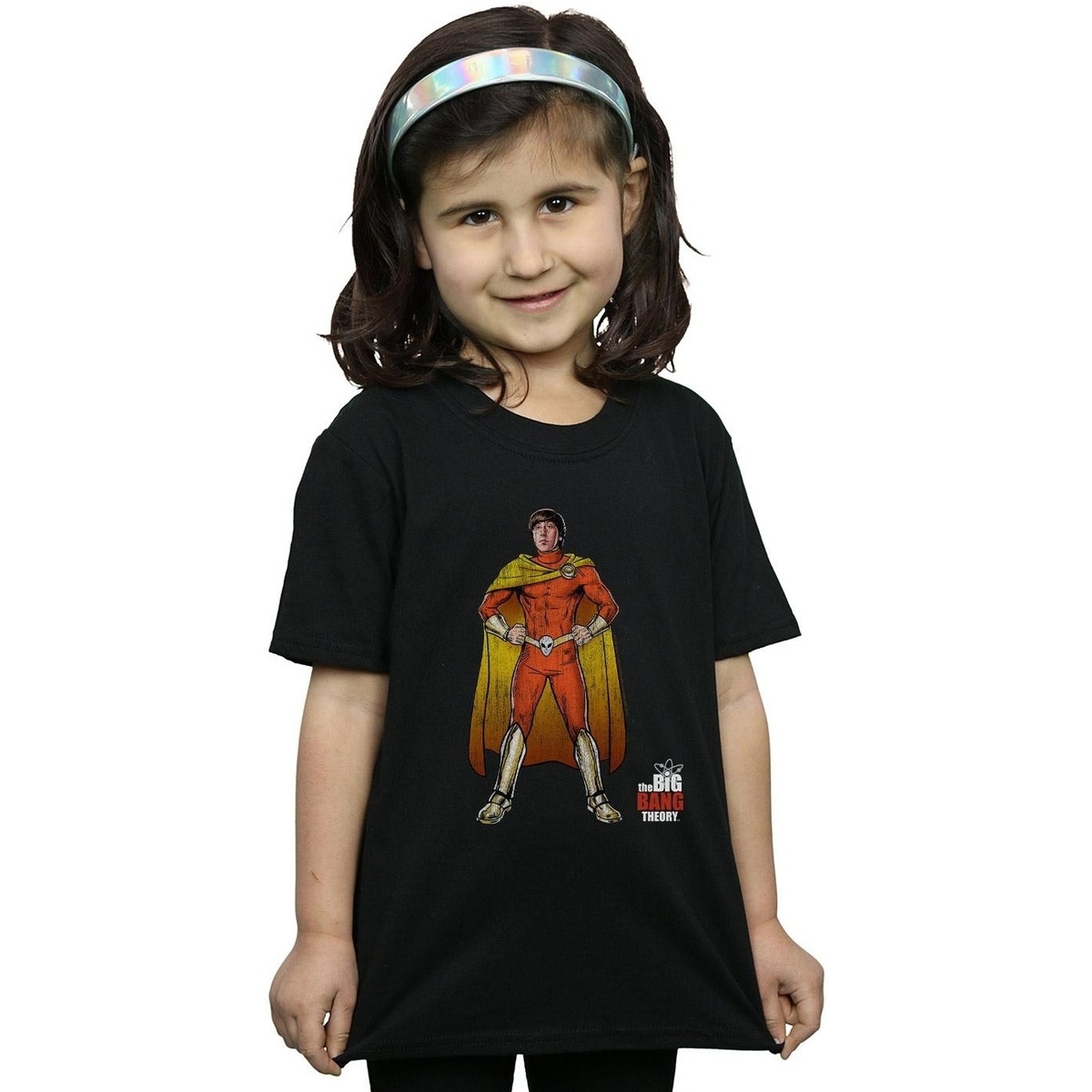 textil Niña Camisetas manga larga The Big Bang Theory Howard Superhero Negro