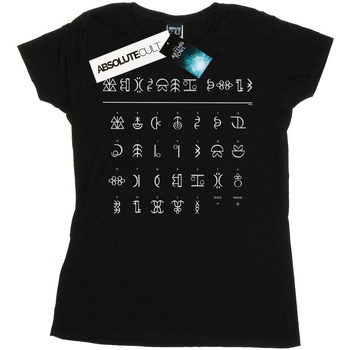 textil Mujer Camisetas manga larga Disney Artemis Fowl Gnommish Alphabet Negro