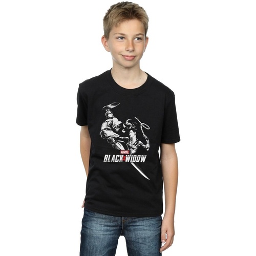 textil Niño Tops y Camisetas Marvel Black Widow Movie Taskmaster Battle Negro