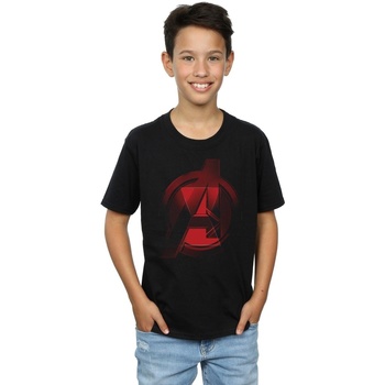 textil Niño Camisetas manga corta Marvel Black Widow Movie Avengers Logo Negro