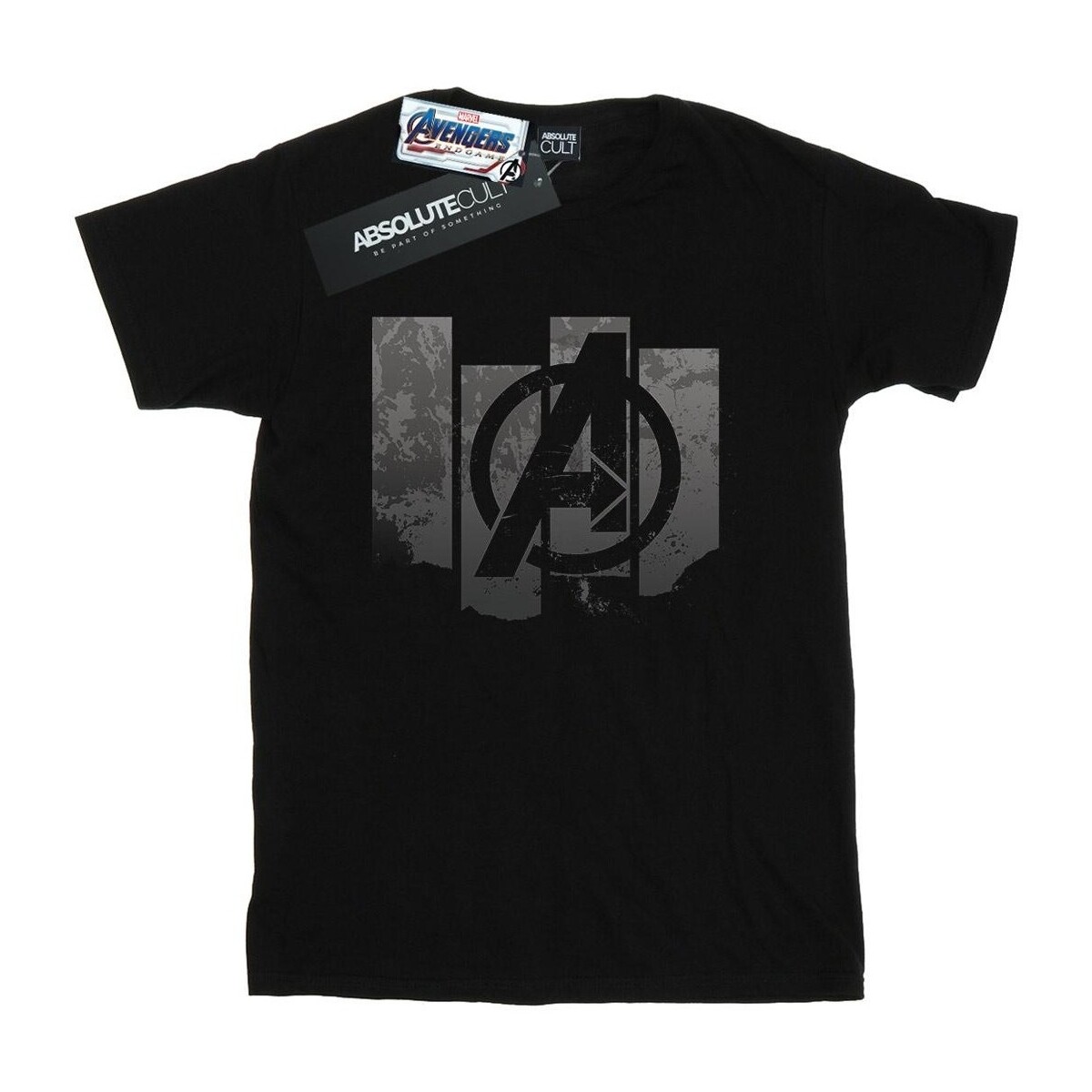 textil Hombre Camisetas manga larga Marvel Avengers Endgame Panel Logo Negro