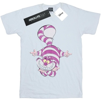 textil Mujer Camisetas manga larga Disney Alice In Wonderland Cheshire Cat Upside Down Blanco