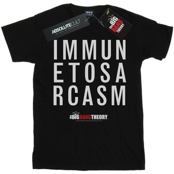 textil Niña Camisetas manga larga The Big Bang Theory Immune To Sarcasm Negro