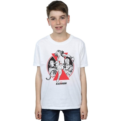 textil Niño Tops y Camisetas Marvel Black Widow Movie Character Badge Blanco