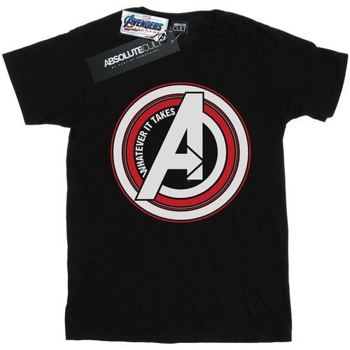 textil Hombre Camisetas manga larga Marvel Avengers Endgame Whatever It Takes Symbol Negro