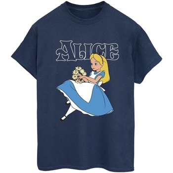 textil Mujer Camisetas manga larga Disney Alice In Wonderland Flowers Azul