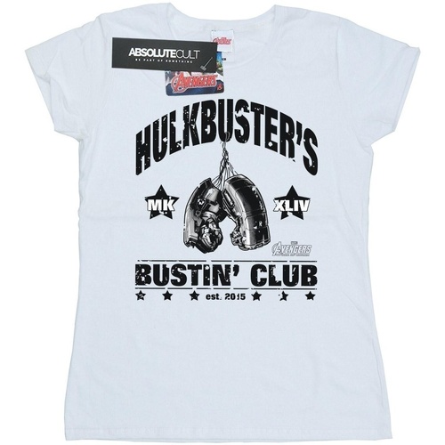 textil Mujer Camisetas manga larga Marvel Iron Man Hulkbuster's Bustin' Club Blanco