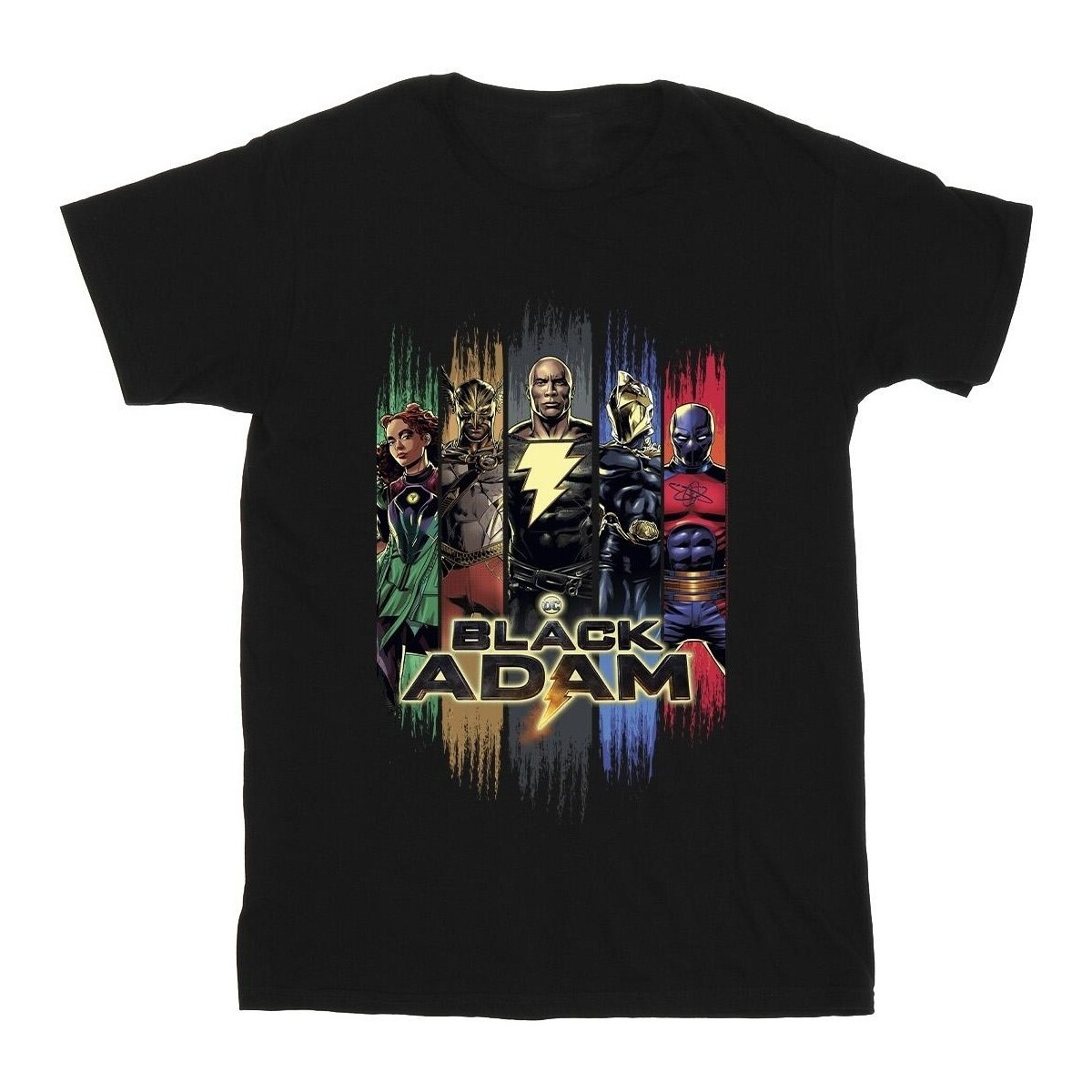 textil Niña Camisetas manga larga Dc Comics Black Adam JSA Complete Group Negro