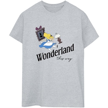 textil Mujer Camisetas manga larga Disney Alice In Wonderland This Way Gris