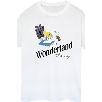 textil Mujer Camisetas manga larga Disney Alice In Wonderland This Way Blanco