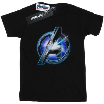 textil Hombre Camisetas manga larga Marvel Avengers Endgame Glowing Logo Negro
