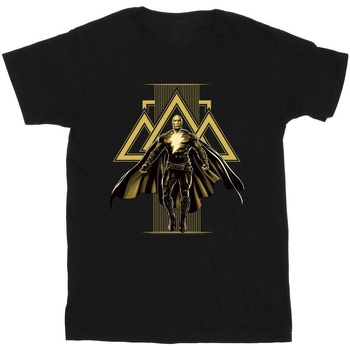 textil Niña Camisetas manga larga Dc Comics Black Adam Rising Golden Symbols Negro