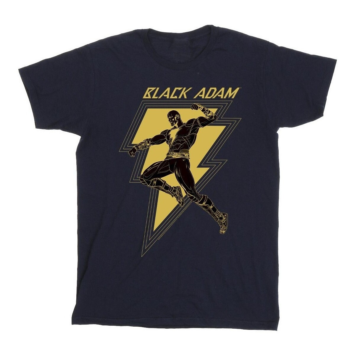 textil Niña Camisetas manga larga Dc Comics Black Adam Golden Bolt Chest Azul