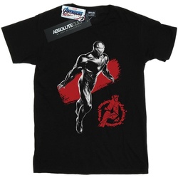 textil Hombre Camisetas manga larga Marvel Avengers Endgame Mono Iron Man Negro