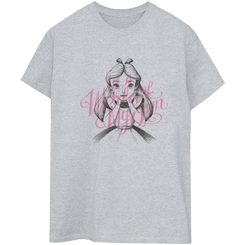 textil Mujer Camisetas manga larga Disney Alice In Wonderland In A World Of My Own Gris