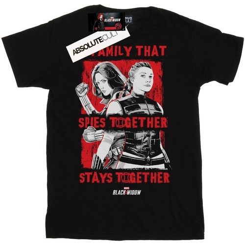 textil Niña Camisetas manga larga Marvel Black Widow Movie Spies Together Negro