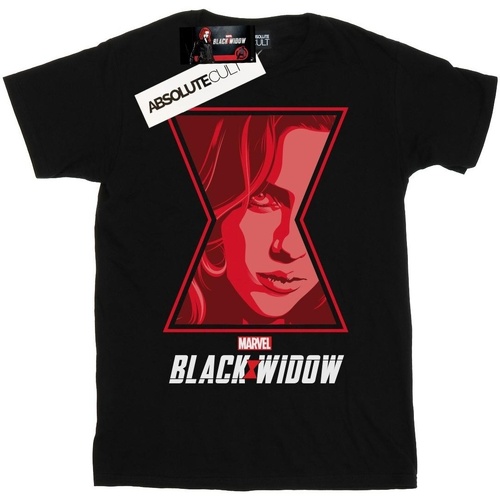 textil Niña Camisetas manga larga Marvel Black Widow Movie Logo Window Negro