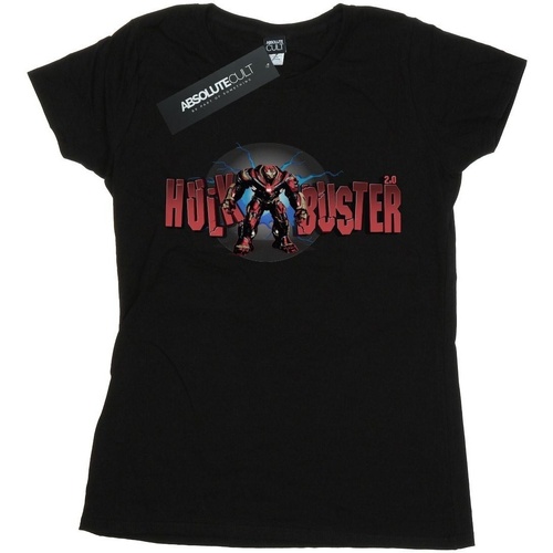 textil Mujer Camisetas manga larga Marvel Avengers Infinity War Hulkbuster 2.0 Negro