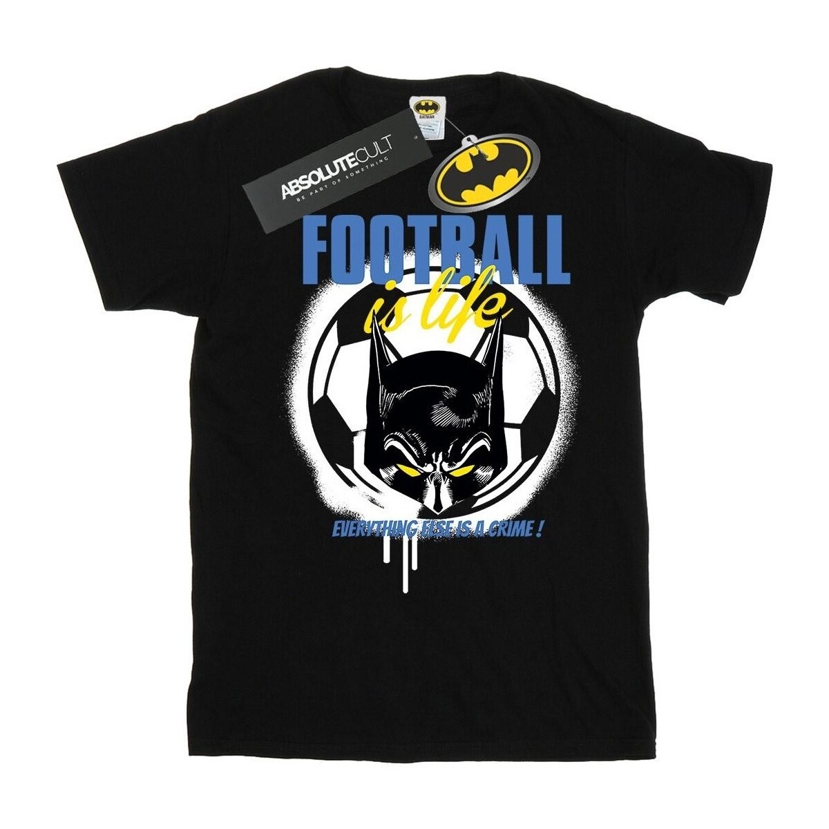 textil Niño Camisetas manga corta Dc Comics Batman Football is Life Negro