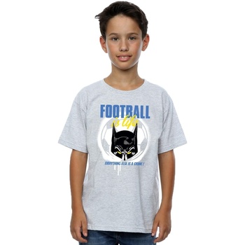 textil Niño Camisetas manga corta Dc Comics Batman Football is Life Gris